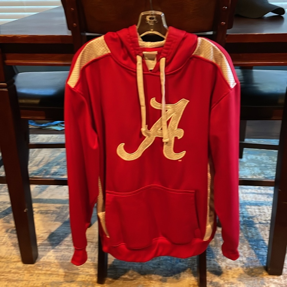 Alabama Crimson Tide sweater pull over, size large KA Knights with hoodie